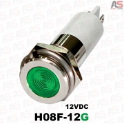 چراغ سیگنال قطر8 LED وضوح بالا 12ولتDC سبز H08F-12G