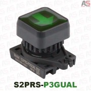 کلید استارت جهتدار چراغ دار Up-Down سبز S2PRS-P3GUAL